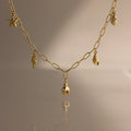 Ocean Charm Necklace Silver 18K Gold Plated