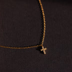 Dainty Cross Charm Bracelet Silver 18K Gold Plated