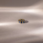 Sapphire Infinity Princess Charm Silver 18K Gold Plated