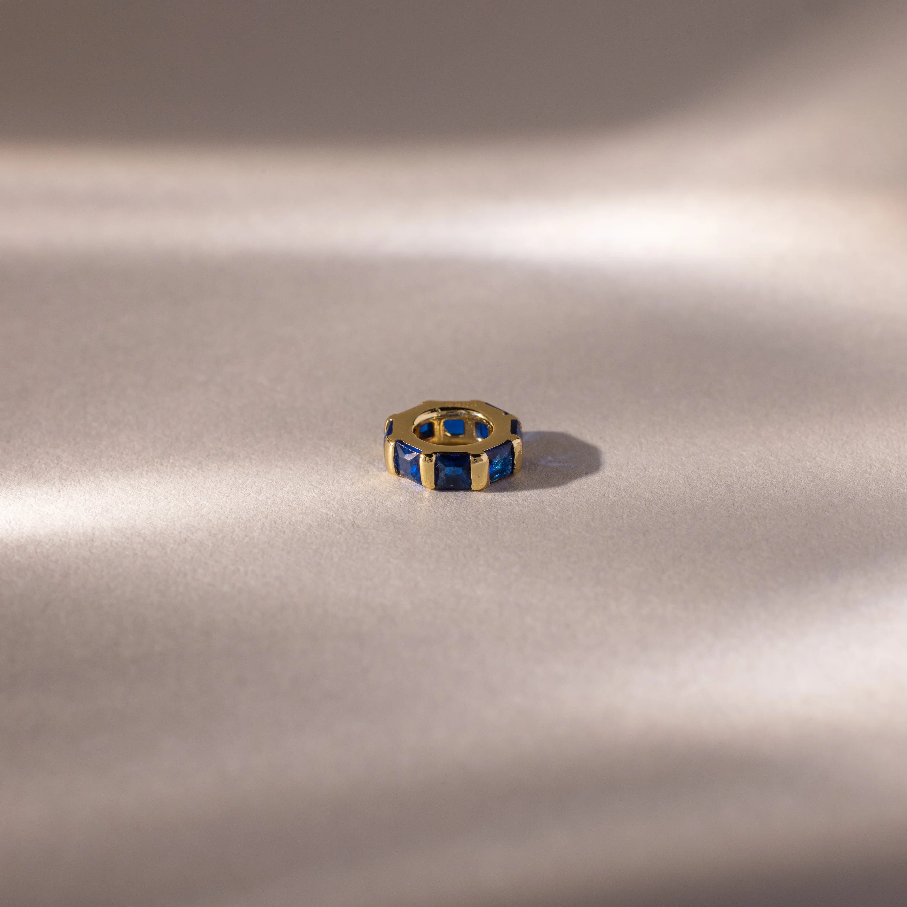 Sapphire Infinity Princess Charm Silver 18K Gold Plated
