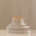 Diamond Art Deco Ring Silver 18K Gold Plated