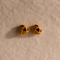 Rope Knot Studs Silver 18K Gold Plated