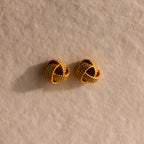 Rope Knot Studs Silver 18K Gold Plated
