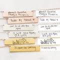 Handwriting Bar Necklace Silver 18K Gold Plated