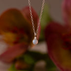 Opal Diamond Necklace Silver 18K Gold Plated