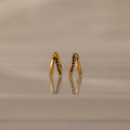 Amelia Duo Sapphire Huggies Silver 18K Gold Plated
