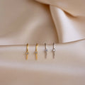 Rylee Diamond Wire Earrings Silver 18K Gold Plated