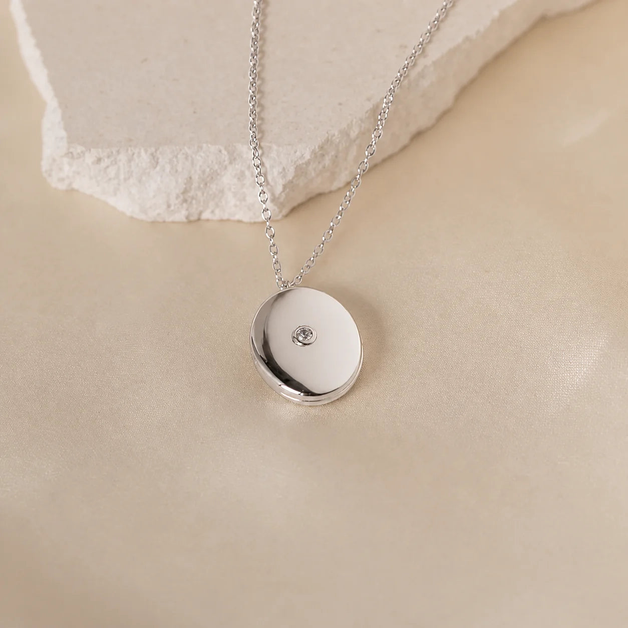 Elina Oval Locket Necklace