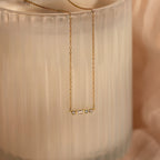 Morse Code Necklace Silver 18K Gold Plated