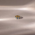 Infinity Princess Blue Zircon Charm  Silver 18K Gold Plated