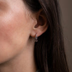Oval Duo Hoops Silver 18K Gold Plated