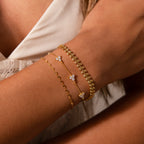 Fishtail Chain Bracelet Silver 18K Gold Plated