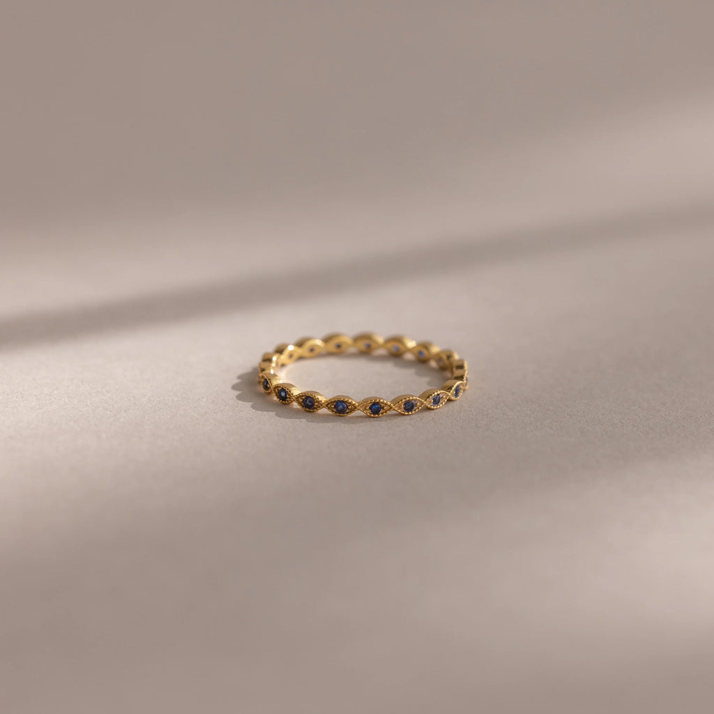 Dainty Marquise Birthstone Ring Silver 18K Gold Plated