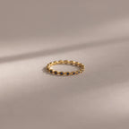 Dainty Marquise Birthstone Ring Silver 18K Gold Plated