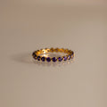 Lace Eternity Amethyst Ring Silver 18K Gold Plated