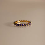 Lace Eternity Amethyst Ring Silver 18K Gold Plated