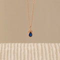 Timeless Sapphire Teardrop Necklace