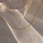 Dainty Herringbone Necklace Silver 18K Gold Plated