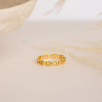 Reese Link Ring Silver 18K Gold Plated