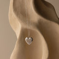 Handwriting Heart Locket Necklace Silver 18K Gold Plated