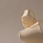 Thin Sparkle Hoops Silver 18K Gold Plated