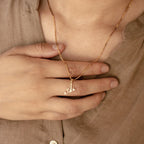 Initial Birthstone Necklace Silver 18K Gold Plated