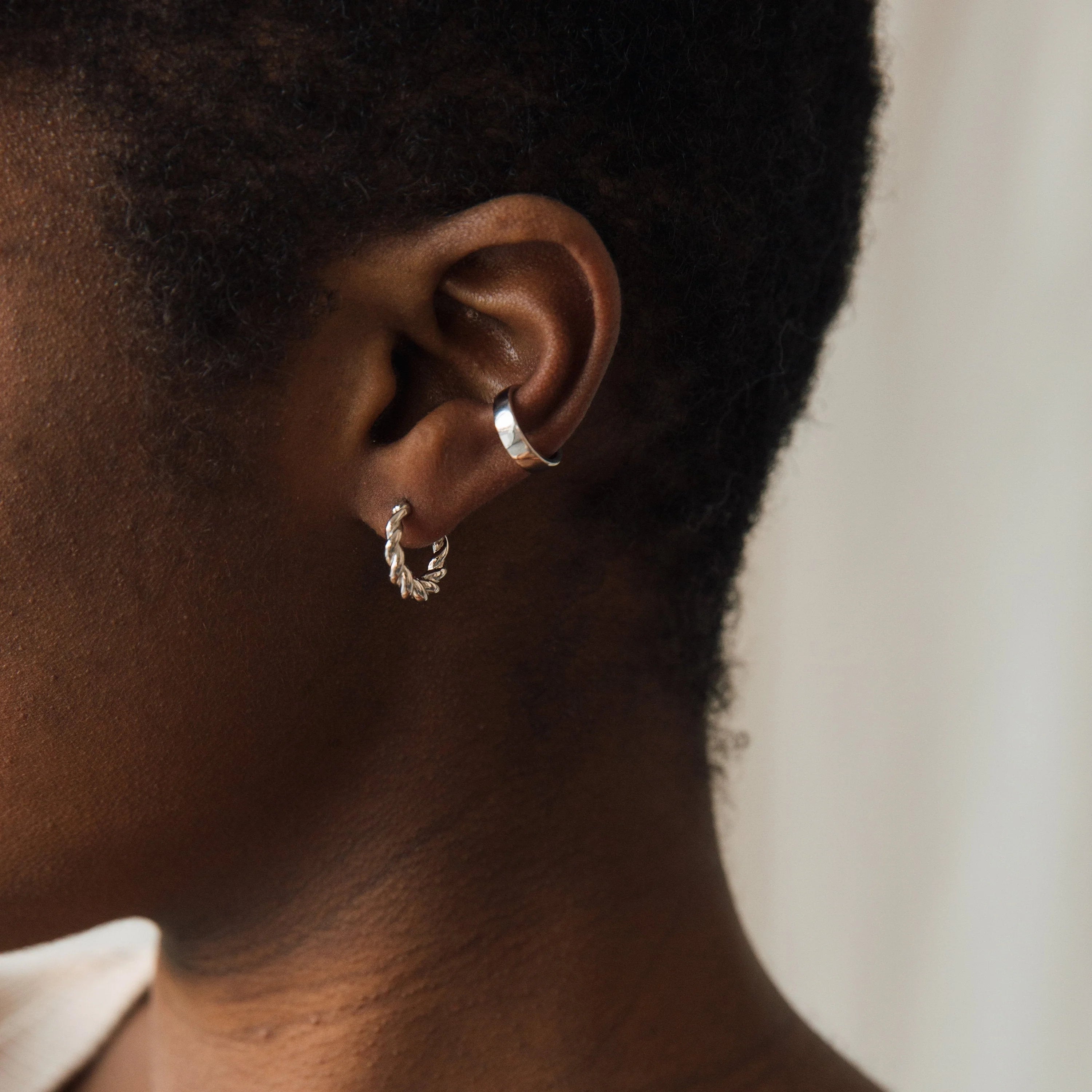 Naomi Twisted Hoops Silver 18K Gold Plated