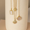 Nova Pearl Disc Necklace