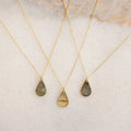 Tear Drop Fingerprint Necklace Silver 18K Gold Plated