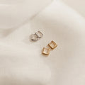 Kelsey Link Earrings Silver 18K Gold Plated
