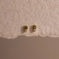 Diamond Birthstone Duo Flatback Studs Silver 18K Gold Plated
