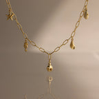 Ocean Charm Necklace Silver 18K Gold Plated