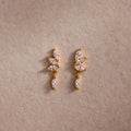 Diamond Marquise Drop Studs Silver 18K Gold Plated