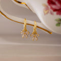 Diamond Bow Hoops Silver 18K Gold Plated