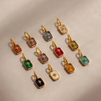 North Star Sapphire Charm Silver 18K Gold Plated