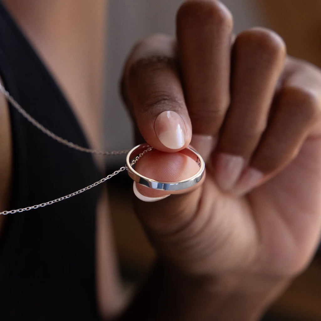 Inner Circle Necklace Silver 18K Gold Plated