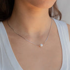 Freshwater Pearl Necklace Silver 18K Gold Plated