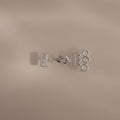 Triple Layering Clasp Silver 18K Gold Plated