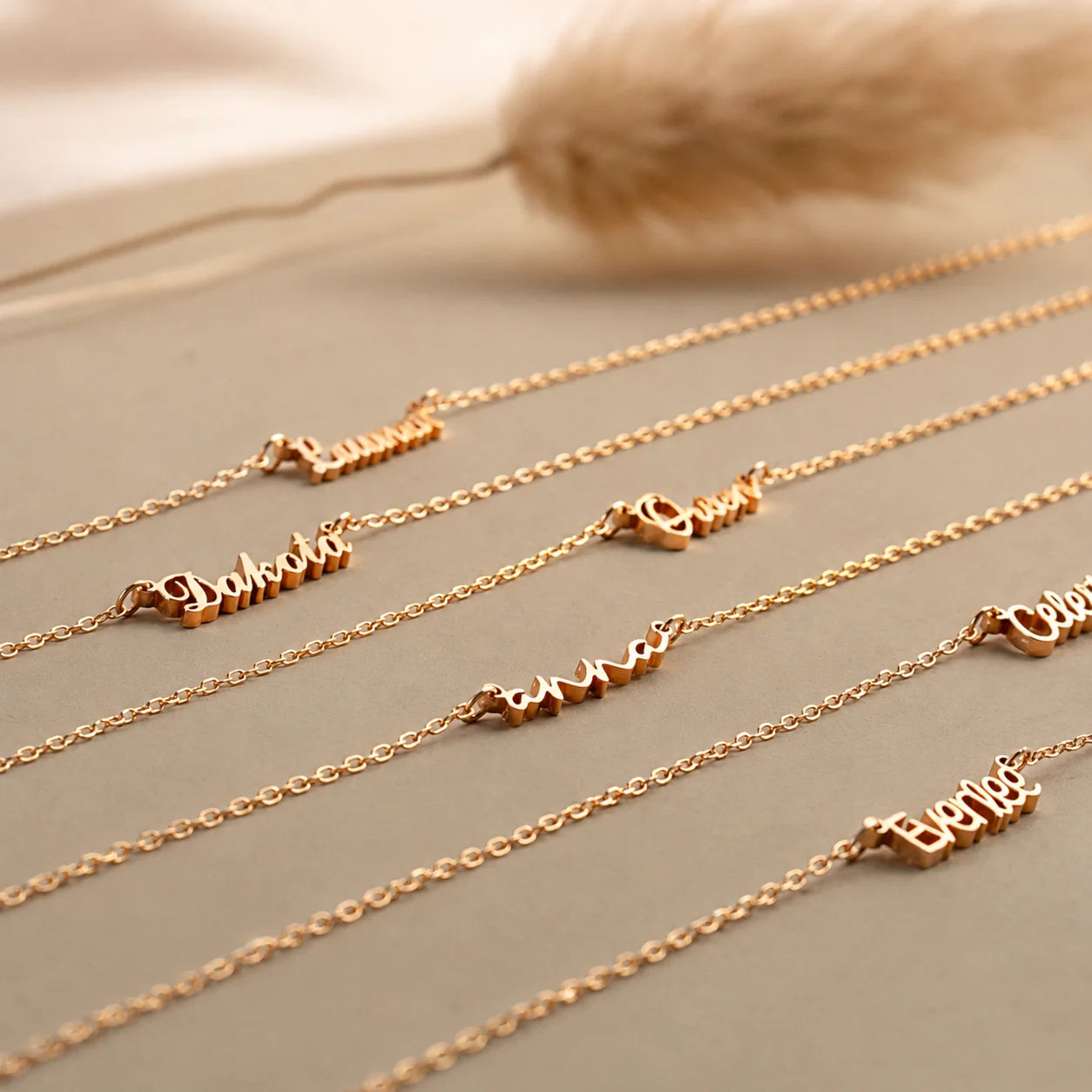 Tiny Summer Name Necklace