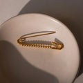 Beaded Charm Pin Silver 18K Gold Plated