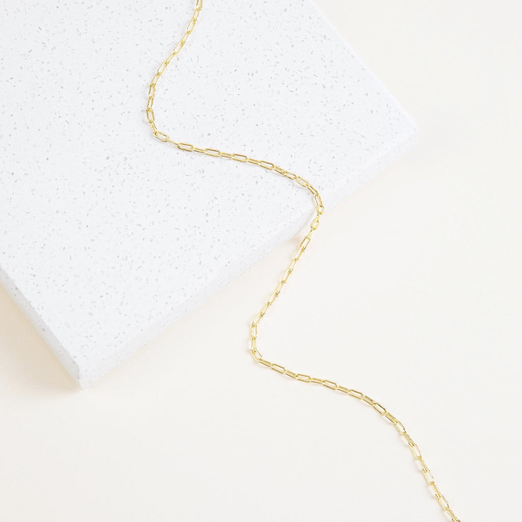 Dainty Link Chain Necklace Silver 18K Gold Plated