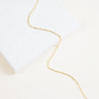 Dainty Link Chain Necklace Silver 18K Gold Plated