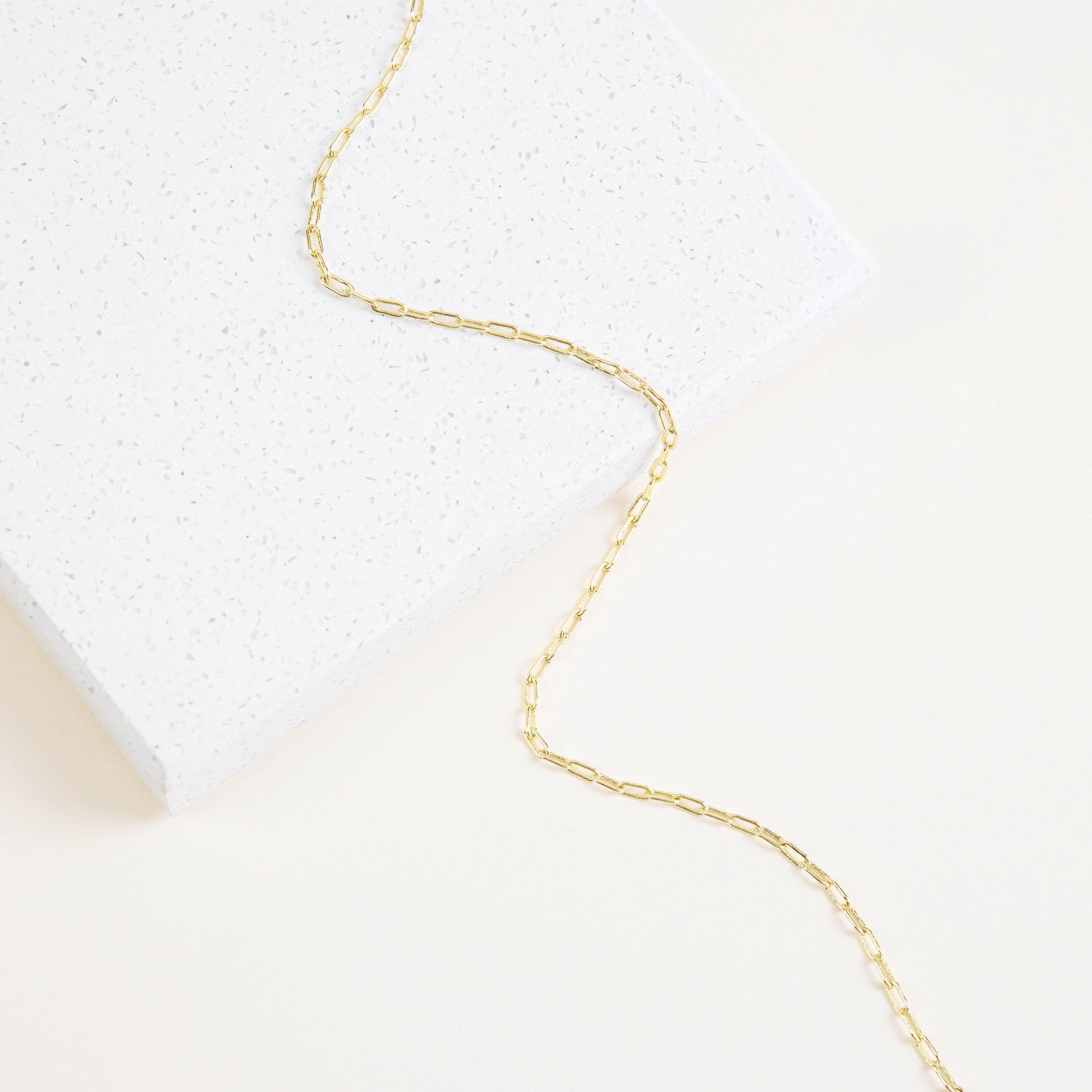 Dainty Link Chain Necklace Silver 18K Gold Plated