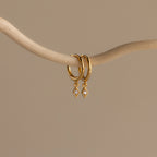 Ericka Diamond Huggies Silver 18K Gold Plated
