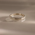 Ribbed Name Ring Silver 18K Gold Plated