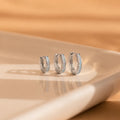 White Opal Inlay Hoops