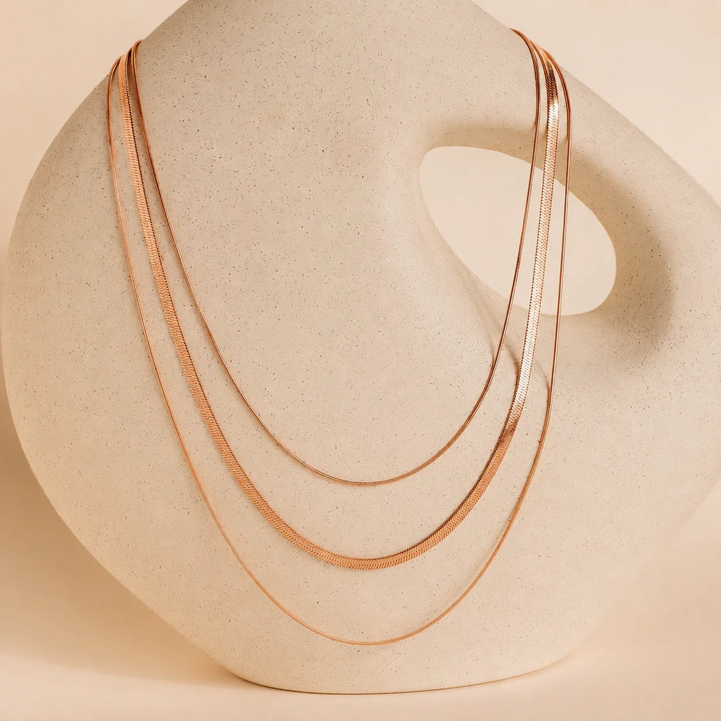 Triple Layered Chain Necklace