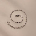 Oval Beaded Bracelet Silver 18K Gold Plated