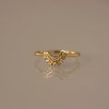 Diamond Star Moon Ring Silver 18K Gold Plated
