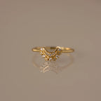 Diamond Star Moon Ring Silver 18K Gold Plated